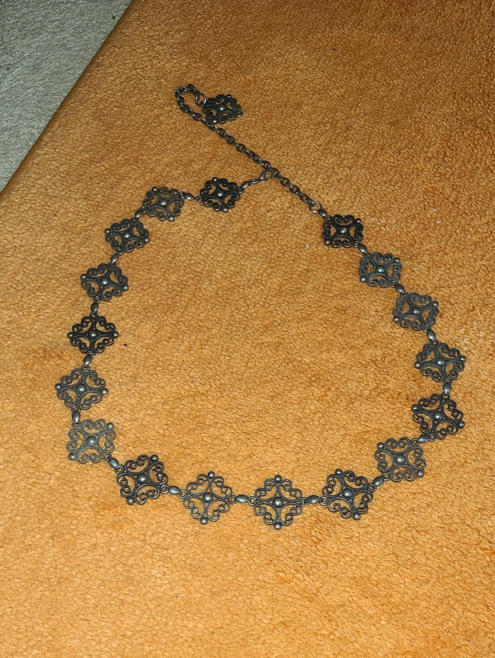 Vintage-Inspired Filigree Link Belt